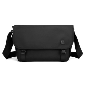 Sac bandoulière carré grande capacité en nylon pour homme, sac messager professionnel multi-poches avec fermeture éclair - Product Image 1