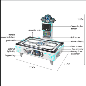 Machine de <span class=keywords><strong>jeu</strong></span> d'arcade à monnayeur pour parcs d'attractions, Air Hockey multi-balles, Table de hockey, Écran LCD, Divertissement intérieur - Product Image 2