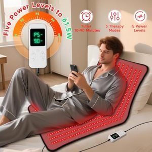 Cakupan seluruh tubuh bahkan distribusi panas desain lipat 400 LED (660nm/850nm) pengatur waktu yang dapat diatur (10-90menit) untuk pemulihan yang lebih cepat - Product Image 4