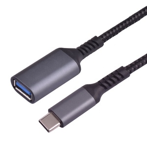 Placcato in oro Nylon intrecciato 2A 4.5mm tipo C a Usb femmina <span class=keywords><strong>cavo</strong></span> OTG per <span class=keywords><strong>tastiera</strong></span> - Product Image 6