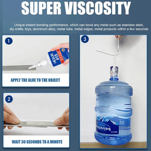 Adhesivo de cianoacrilato superpegamento instantáneo de albinismo de bajo olor de 20g 414 para caucho plástico metálico - Product Image 6