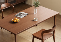Chaise de salle à manger simple en bois massif de style nordique, chaise de bureau à domicile en noyer avec dossier pour usage domestique