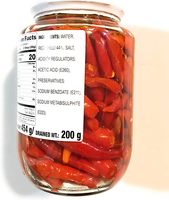 Eingelegte Rote Chili-Paprika in Trommelverpackung Saure Salz-Gemüsekonserven Topseller Tomate Gurke Ananas