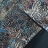 Tissu en cuir synthétique floral gaufré en PU pour sacs à main, chaussures et ameublement