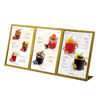 Présentoir de menu de bureau Restaurant Annuler l'affichage de la carte de menu Prix Flyer Poster Rack Drinkware Accessoires