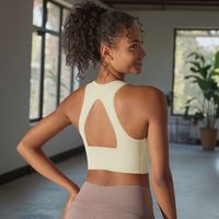 Nouveau soutien-gorge de sport pour femme, idéal pour l'entraînement, le fitness, le yoga et la course, avec design ajouré et maintien intégré, style débardeur.
