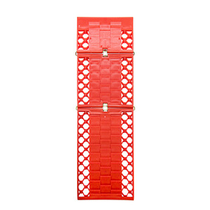 Tabla de escape plegable roja, par de 2 piezas, material PP, para arena, nieve, barro, herramienta de rescate de emergencia en carretera - Product Image 5