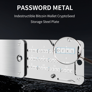 Metal Mnemonic Backup Card B IP39 Frase de recuperación Almacenamiento seguro para billeteras de <span class=keywords><strong>criptomonedas</strong></span> - Product Image 3