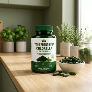 Votre Marque Ici : Capsules de Chlorelle 120 unités – Complément Alimentaire Naturel pour la Croissance Capillaire, le Soutien Immunitaire, la Détoxification et l'Énergie – Enfants - Product Image 1
