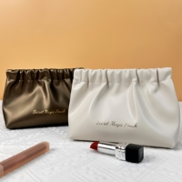 Trousse de Maquillage Pliable en PU Haute Qualité avec Rangement Portable pour Câbles, Mini Pochette pour Rouge à Lèvres, Monnaie et Clés pour Utilisation Extérieure