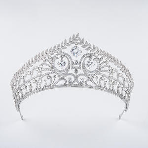 Principessa Caroline di Monaco corona high-end della sposa di cerimonia nuziale di zircon crown retrò da sposa tiara - Product Image 1