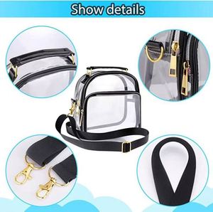 Sac fourre-tout transparent imperméable pour maquillage, écologique, pour femmes, avec fermeture à glissière, en PVC - Product Image 3