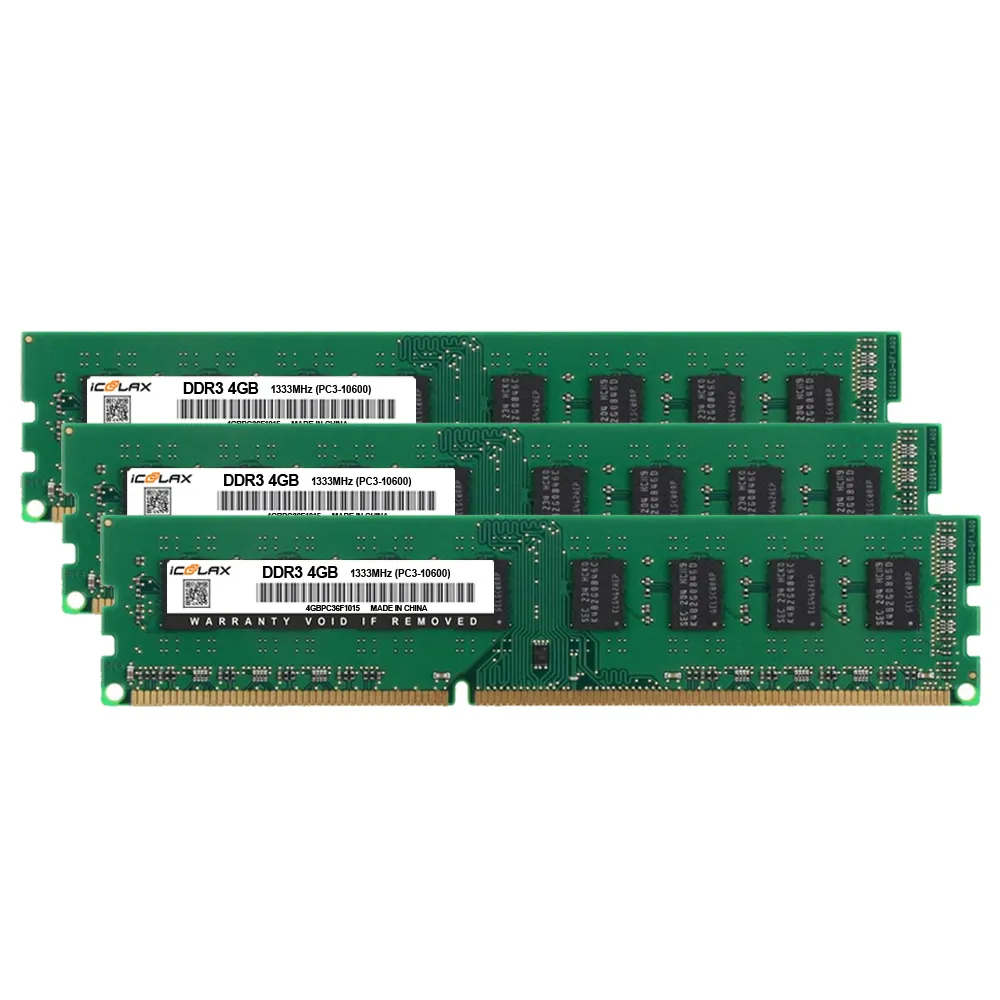 ICOOLAX ขายส่งเดิม 2GB 4GB 8GB หน่วยความจํา ddr3 ram ddr3 1066 1333 1600 mhz หน่วยความจํา DDR3
