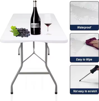 Table élévatrice pliante rectangulaire blanche portable pour pique-niques en plein air Design moderne durable pour adultes et enfants