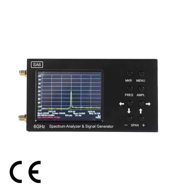 SA6 Handheld Spectrum Analyzer 35-6200 MHz Providing PC Software for Radio Signals Measurement Direction Finding Interference