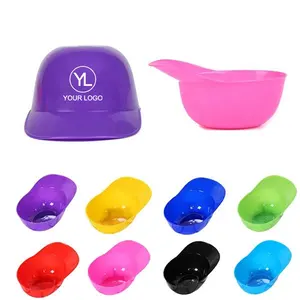 Gepersonaliseerde Branded 8Oz Mini Pp Honkbal Helm Ijs Kom Kleurrijke Plastic Snack Voedsel Bowls
