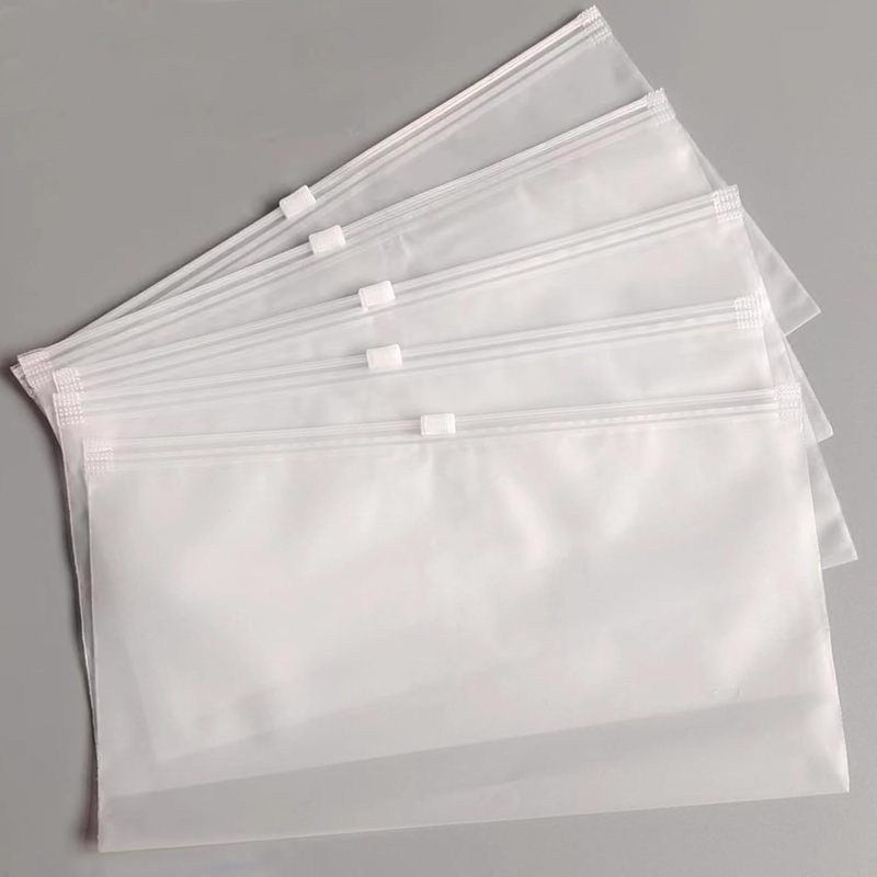 Custom Frosted Plastic Bag Clothes Zip