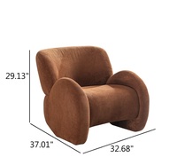 Fauteuil individuel moderne à coussin souple, idéal pour la lecture et les moments de détente, fauteuil d'appoint pour salon, chambre et hôtel.
