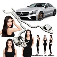 DZ Hochleistungs-Edelstahl für Heckabgasanlage mit Elektronischem Ventil für Mercedes C63 AMG W204 6.2L Tuning-Auspuff