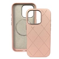 Étui en cuir PU matelassé magnétique effet diamant et grain litchi pour iPhone 18 17 16, antichoc, anti-rayures, logo personnalisé disponible