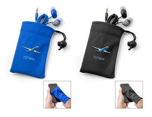Estuche para Gafas de Microfibra con Cordón y Logotipo Impreso - Product Image 1