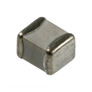 Condensador Cerámico MLCC SQCAEM470FAJWE de Montaje Superficial, 47 pF, 150 V, 0505 (1313 Métrico), Canal del Fabricante CAP CER 47PF - Product Image 1