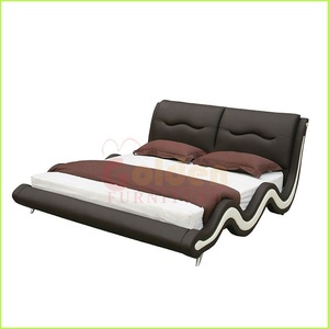 Ultimo design <span class=keywords><strong>letto</strong></span> camera da <span class=keywords><strong>letto</strong></span> a forma di onda alta testiera in legno <span class=keywords><strong>letto</strong></span> <span class=keywords><strong>singolo</strong></span> hotel mobili - Product Image 4