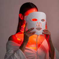 Masque de luminothérapie LED APTREDLIGHT en silicone de qualité alimentaire pour le visage, masque de luminothérapie LED rouge pour la beauté