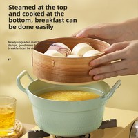 Cuisinière à gaz domestique de style coréen Double poignée Pot en aluminium émaillé électrique Pot spécial soupe Pots instantanés en métal