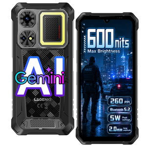 Prix de gros pour les distributeurs LAGENIO Rhino1 Pro 120Hz Téléphone robuste militaire T7250 24GB 256GB Android16 Téléphones résistants pour les constructeurs - Product Image 1