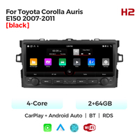 Radio FM multimédia Navifly, navigation GPS, 8 cœurs, 6+128 Go, 4G, LED, WIFI, BT, Car-Play Auto pour Toyota Corolla Auris E150 2007-2011
