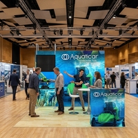 Stand d'exposition modulaire 10x10 facile à monter avec écran rétroéclairé pour vêtements