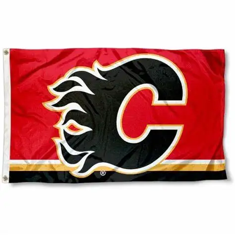 Изготовленный На Заказ Флаг Calgary Flames производит различные флаги и товары на основе дизайнерских рисунков хоккейный флаг