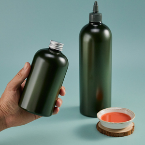 Mẫu Miễn Phí 120Ml 150Ml 250Ml 500Ml 1L Bóp Nhựa Sơn Mực Tóc Dầu Applicator Chai Với Màu Đen Twist Top Cap - Product Image 1