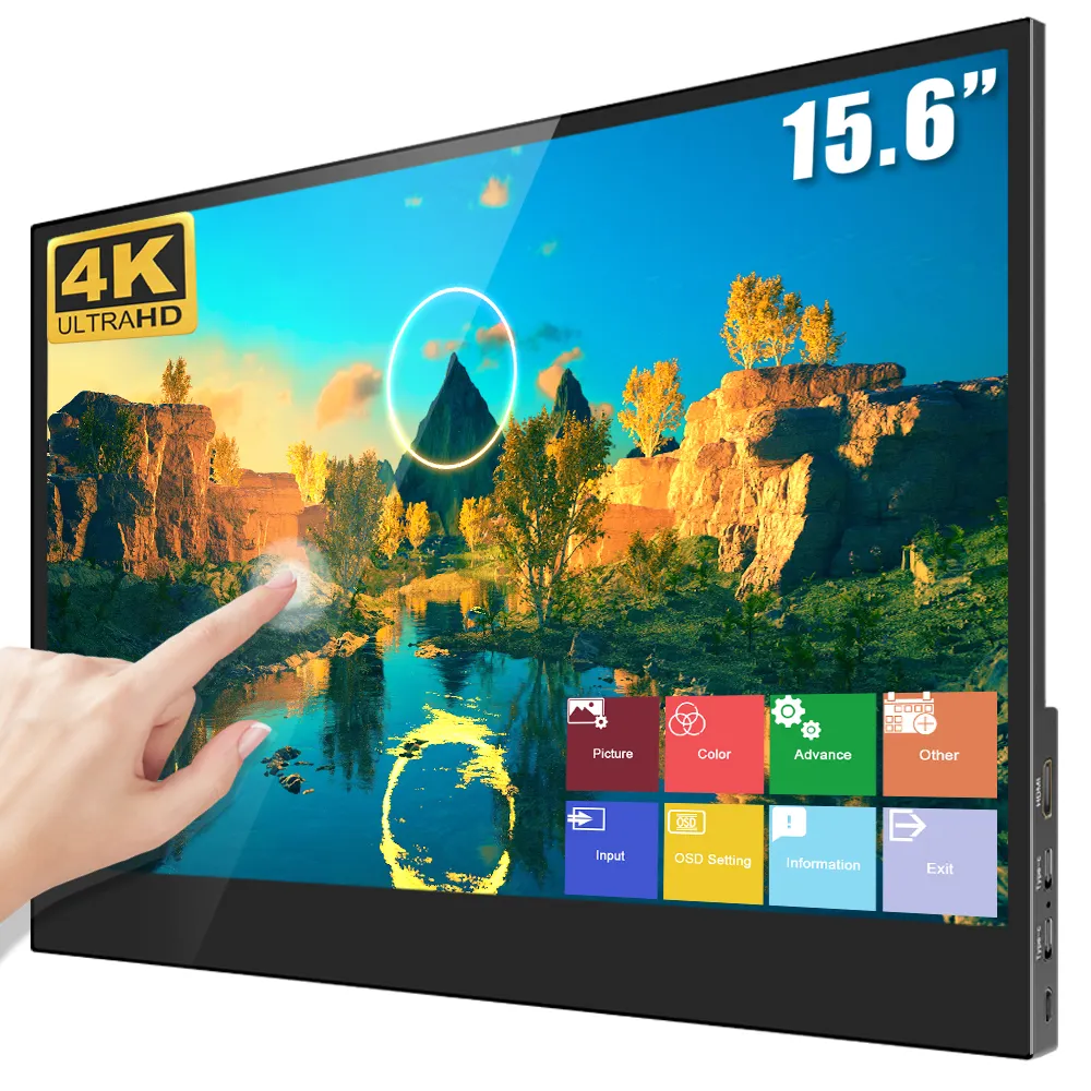 Sibolan 4k tragbare bildschirm 4k touch 156-zoll 60Hz, verwendet für ps4 tragbare monitor Type-c gaming monitor The zweiten bildschirm für ps5