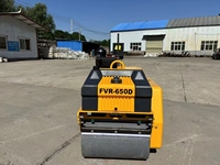 Super Promotions 530kg 650 Modèle Mini Rouleau De Route Avec Moteur Diesel Double Tambour Compacteur À Main Mini Rouleau De Route
