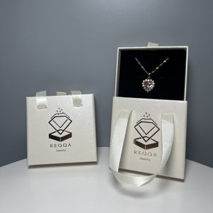 Kotak Perhiasan Kardus Kustom, Cincin, Anting, Kalung, Kotak Gelang, Kotak Perhiasan Multifungsi Dengan Pegangan - Product Image 2