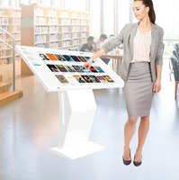 Kiosco con Pantalla Táctil Capacitiva de 32 Pulgadas, con Base para Piso, para Uso en Interiores, Android, Publicidad en Ascensores, Centros Comerciales, Tiendas Minoristas, Animación