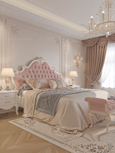 Service de conception de visites virtuelles 3D ultra-réalistes pour la rénovation de la chambre principale d'une somptueuse <span class=keywords><strong>maison</strong></span> française de style <span class=keywords><strong>rococo</strong></span> - Product Image 6