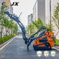 Minicargadora de orugas de bajo consumo EPA Euro5, orugas de caucho, cambio rápido, compatible con implementos de perforación y cortacésped para trabajo en campo