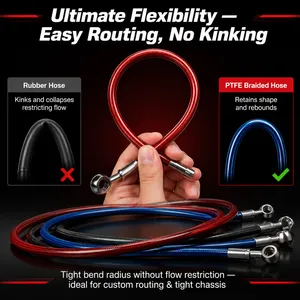 Solution complète de ligne de fluide: tuyau de frein en PTFE à haute performance et ligne de carburant en nylon pour la mise à niveau de la moto automobile - Product Image 6