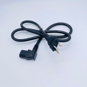 1m <span class=keywords><strong>Suisse</strong></span> 3-pin Plug to Right Angle Iec C13 Power Cord HO5VV-F 3x0.75mm2 - Product Image 2
