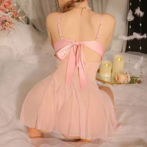 Camisón Sexy de Encaje y Chifón con Tirantes, Transparente, Tentador, Erótico, Lindo, Conjunto de Lencería Ligera con Bordado 3D <span class=keywords><strong>UM</strong></span> - Product Image 4