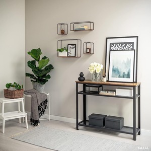 Mensola da Parete in Ferro, Design Moderno e Minimalista, 4 Misure, per Soggiorno e <span class=keywords><strong>Cucina</strong></span>, Senza Foratura, Porta Vasi per Fiori - Product Image 4