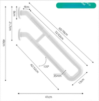 Barre d'appui pliable en acier inoxydable avec design moderne, écologique et antidérapante, à fixer au mur pour les toilettes et les salles de bain