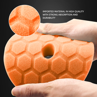 Tampon de polissage en mousse orange SPTA compatible avec plaque de support de 5 pouces, tampon de polissage léger pour polisseuses rotatives et DA, et perceuses