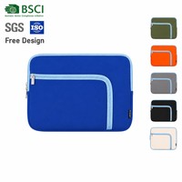 Housse pour ordinateur portable avec logo personnalisé, poche avant supplémentaire, étui de transport pour ordinateur portable, fermeture éclair, sac pour tablette pour le bureau, les voyages et l'usage quotidien