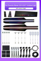 Kit d'éclairage d'ambiance LED pour voiture, amélioration pour Porsche Macan 2014-2025, intérieur, 64 couleurs, symphonie galactique colorée, arc-en-ciel