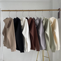 Pull à capuche ample doublé en maille tendance automne-hiver, style streetwear, avec logo personnalisé, pour hommes et femmes, 100 % coton