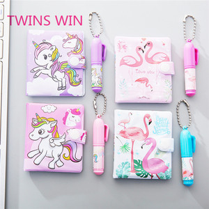 Nuevo Kawaii Cute School Small Papelería Muestra gratis Divertido cuaderno con estampado de unicornio y juego de bolígrafos para niños <span class=keywords><strong>1819</strong></span> - Product Image 5